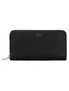 CD Icon Grain Leather Zipper Long Wallet Black - DIOR - BALAAN 1