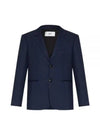 Two Button Blazer Jacket Navy - AMI - BALAAN 2