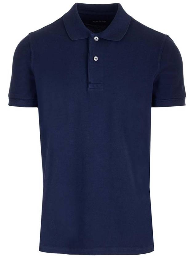 Men's Classic Tennis Short Sleeve Polo Shirt Ink - TOM FORD - BALAAN 1