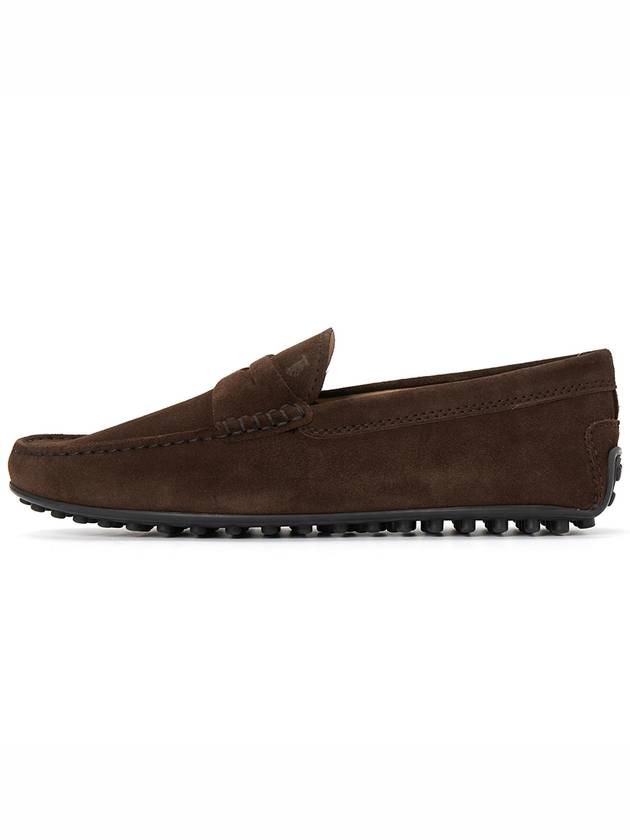 Men's City Gomino Suede Driving Shoes Brown - TOD'S - BALAAN 5