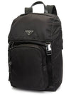 Re-Nylon Saffiano Leather Backpack Black - PRADA - BALAAN 3