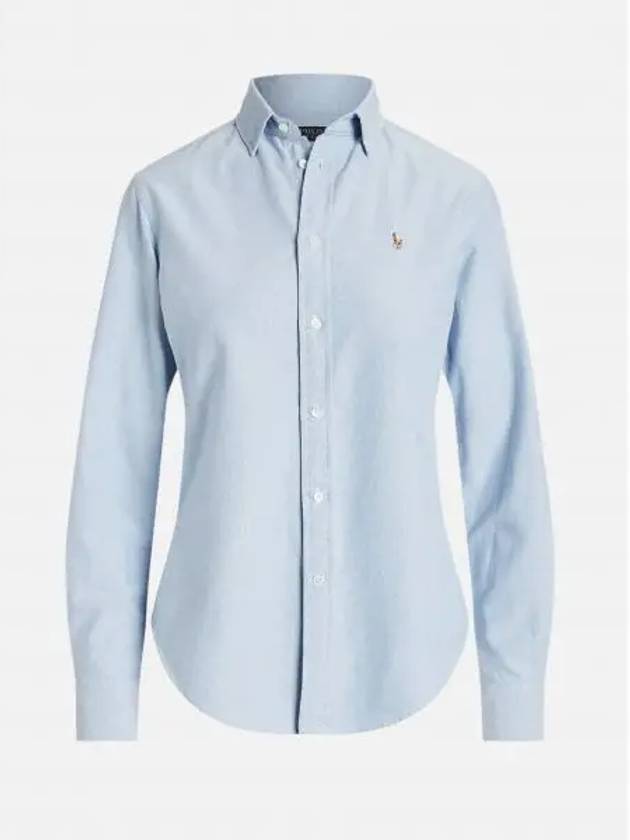 Pony Classic Fit Long Sleeve Shirt Blue - POLO RALPH LAUREN - BALAAN 2