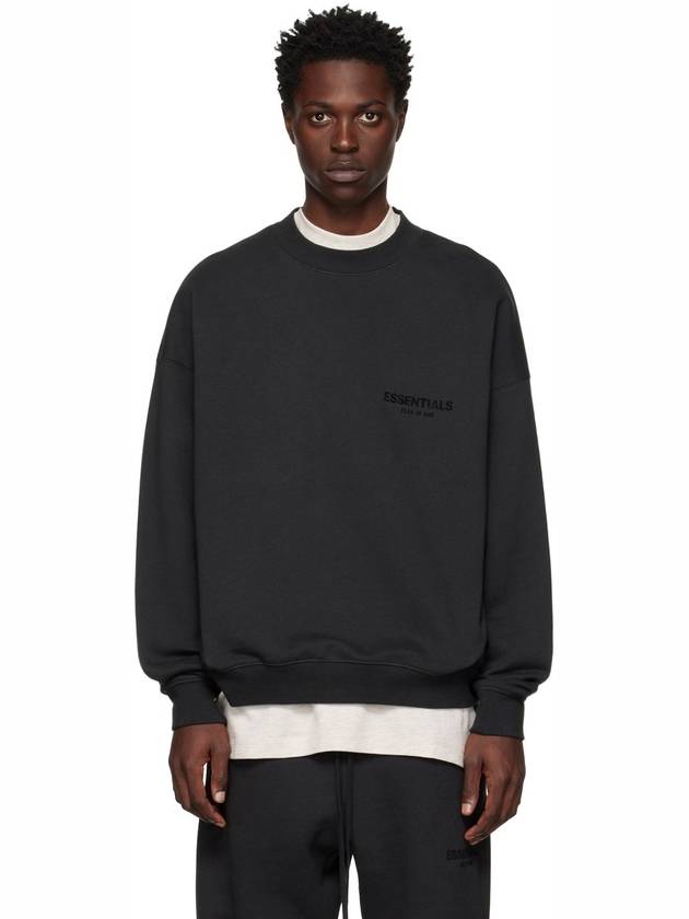 Logo Crew Neck Sweatshirt Black - FEAR OF GOD ESSENTIALS - BALAAN 3