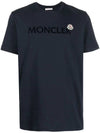 logo crew neck cotton short sleeve t-shirt navy - MONCLER - BALAAN 1