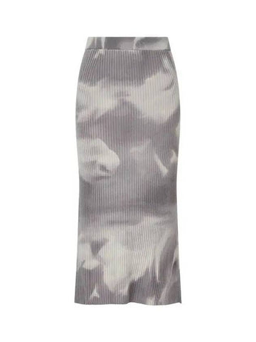 Women s Camouflage Ribbed Knit Skirt Dark Gray - DIESEL - BALAAN 1