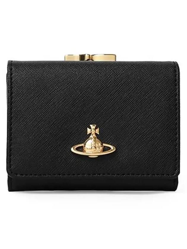 ORB Plaque Small Frame Half Wallet Black - VIVIENNE WESTWOOD - BALAAN 5