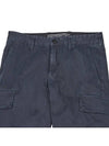 Men's Wappen Logo Cargo Straight Pants Navy - STONE ISLAND - BALAAN 4