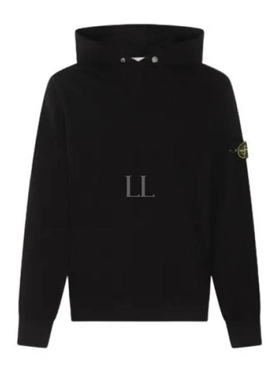 Compass Badge Cotton Hoodie Black - STONE ISLAND - BALAAN 2