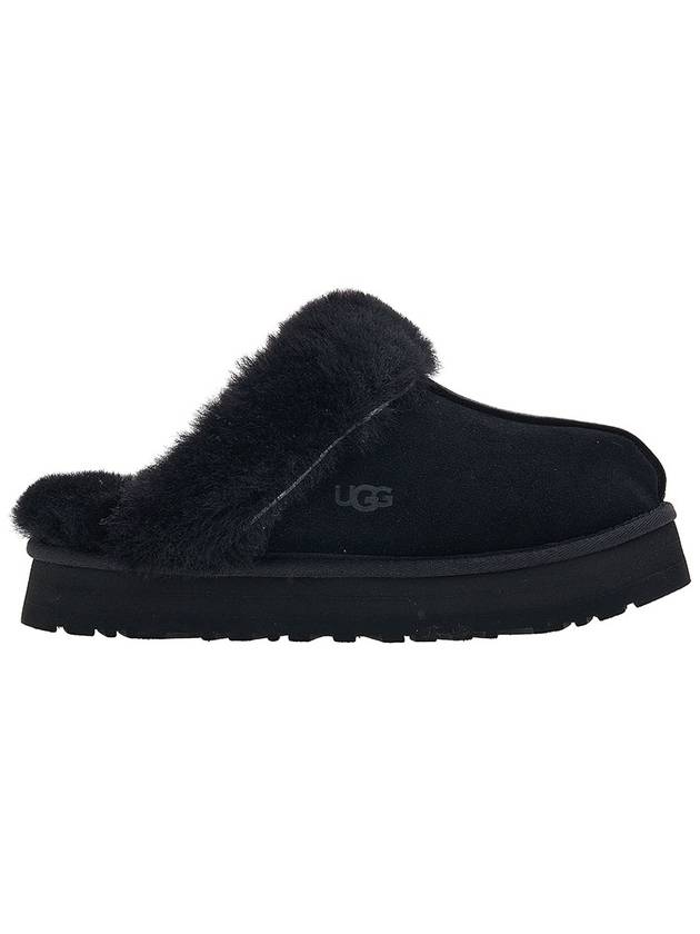 Women's Diskett Fleece Platform Slippers Black - UGG - BALAAN 3