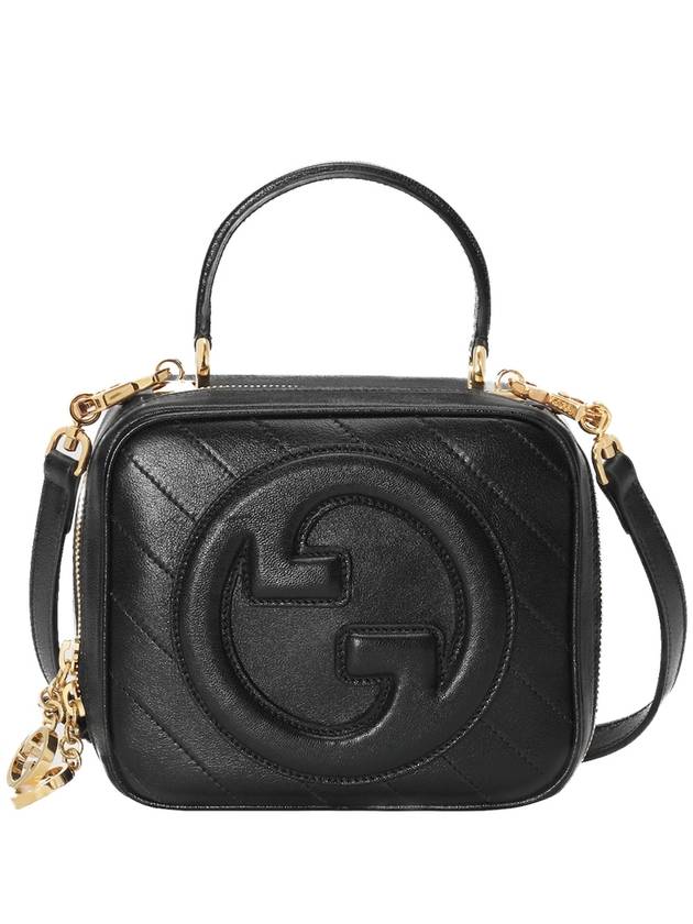 Blondie Top Zipper Leather Shoulder Bag Black - GUCCI - BALAAN 3