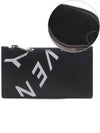 Logo Printed Leather Zipper Card Wallet Black - GIVENCHY - BALAAN 2