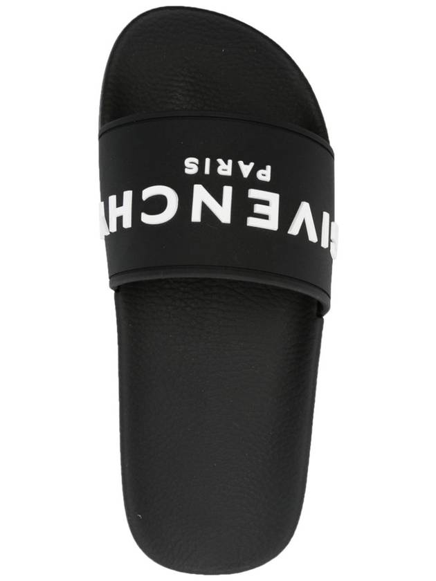 Logo Detail Slides Slippers Black - GIVENCHY - BALAAN 5