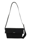 Logo Print Cotton Cross Bag Black - JIL SANDER - BALAAN 2