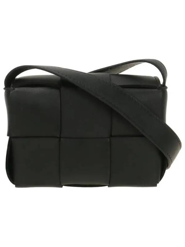 Intrecciato Cassette Small Cross Bag Black - BOTTEGA VENETA - BALAAN 4