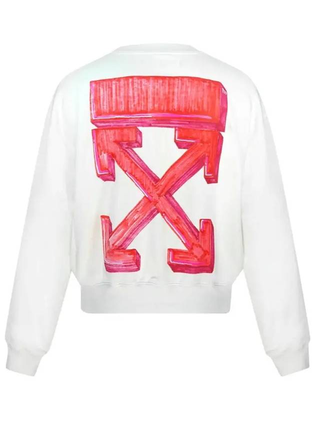 Men's Marker Pen Arrow Sweatshirt White - OFF WHITE - BALAAN 3