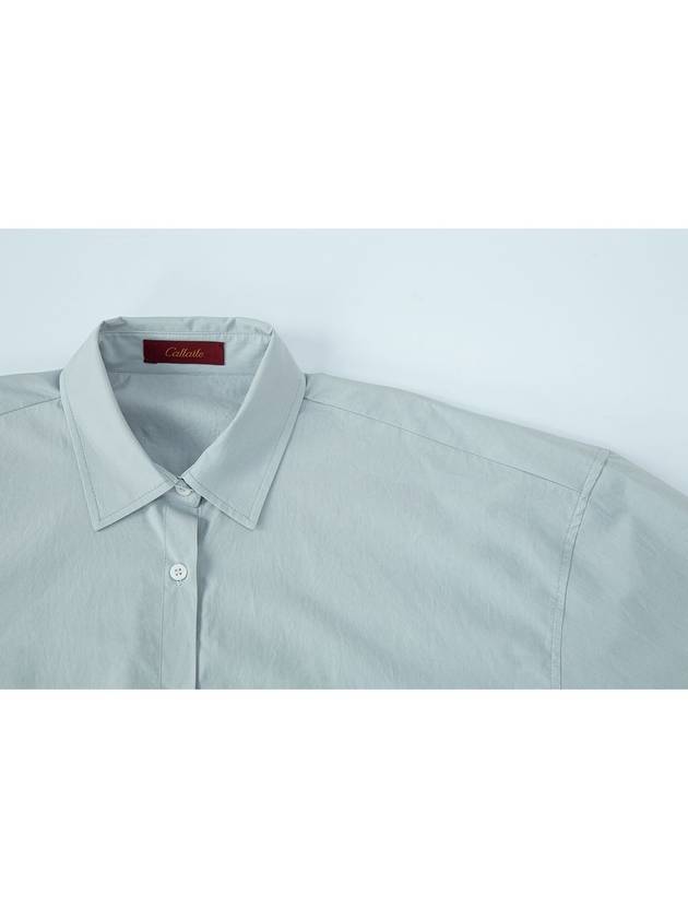 Cotton Overfit Shirt Blue C3WBL72BL - CALLAITE - BALAAN 6