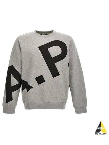 APC Corey Big Logo Sweatshirt Black Gray COFBQ M27817 - A.P.C. - BALAAN 1