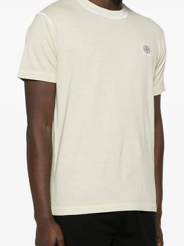 Organic Cotton Short Sleeve T-Shirt Pistachio - STONE ISLAND - BALAAN 4