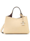 Logo Charm Leather Micro Tote Bag Natural - TOD'S - BALAAN 2