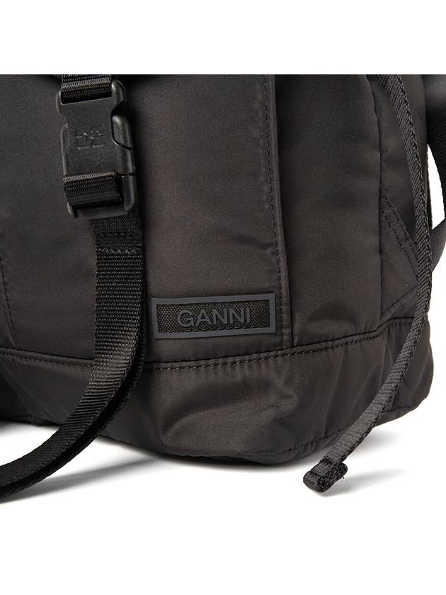 Recycle Tech Backpack Black - GANNI - BALAAN 9