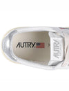 Medalist Leather Metal Silver Tab Low Top Sneakers White - AUTRY - BALAAN 9