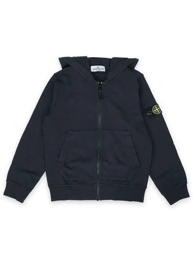 Stone Kids Waffen Patch Hooded Zip Up Jacket Navy K1S16 6100010S0040 V0020 10 12A - STONE ISLAND - BALAAN 1