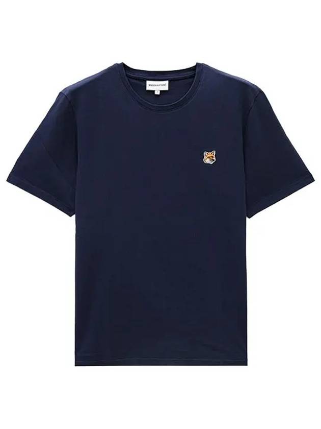 Fox Head Patch Classic Short Sleeve T-Shirt Ink Blue - MAISON KITSUNE - BALAAN 2