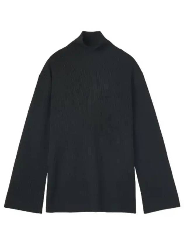 Merino rib roll neck knit black - STUDIO NICHOLSON - BALAAN 1