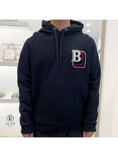 Men's Graphic Logo Hoodie Black - BURBERRY - BALAAN 2