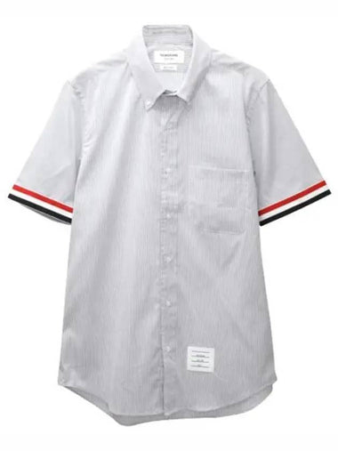 RWB arm banding oxford short sleeve shirt - THOM BROWNE - BALAAN 1