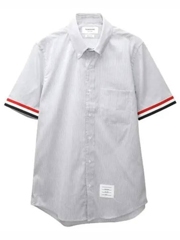 RWB arm banding oxford short sleeve shirt men - THOM BROWNE - BALAAN 1