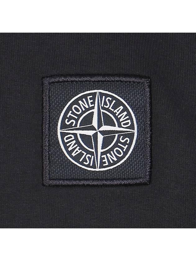 Logo Patch Cotton Jersey Long Sleeve T-Shirt Black - STONE ISLAND - BALAAN 6