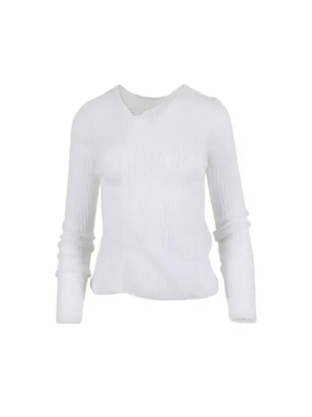 USSI Venus rib knit 223KNI51004 PULLOVER WHITE - CECILIE BAHNSEN - BALAAN 2