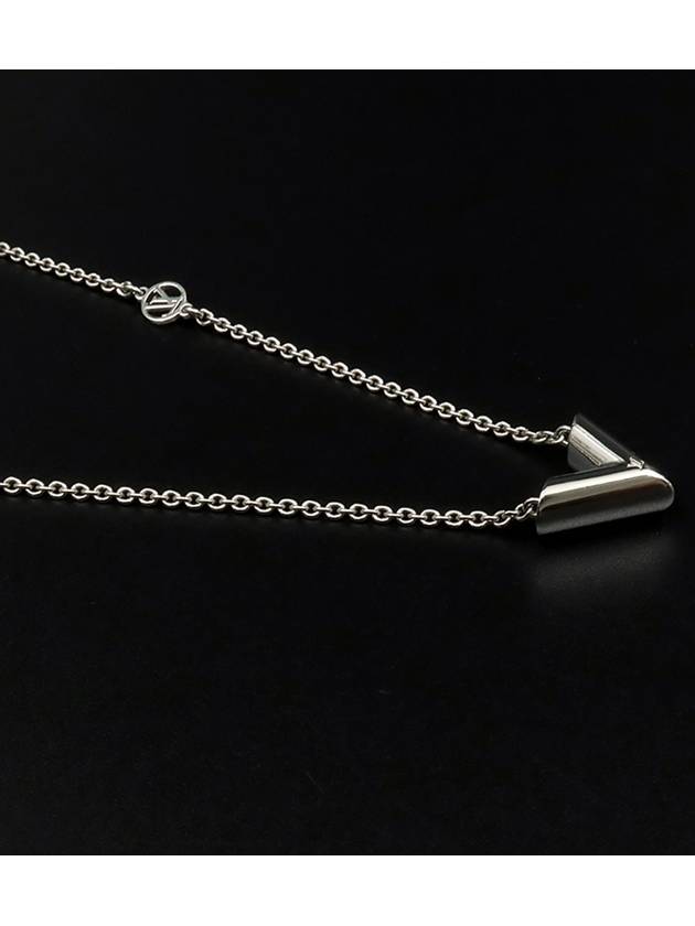 Silver Chain Essential V Supple Necklace - LOUIS VUITTON - BALAAN 1