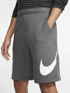 Sportswear Club Graphic Shorts Charcoal Heather - NIKE - BALAAN 5