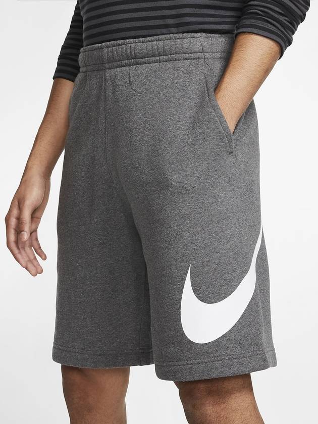 Sportswear Club Graphic Shorts Charcoal Heather - NIKE - BALAAN 5