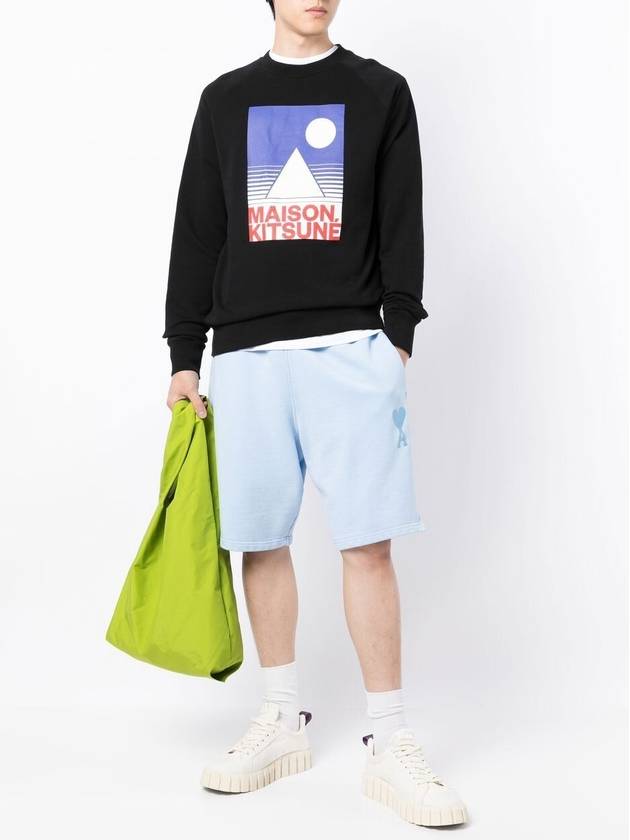 Blue Anthony Burrill Clean Cotton Sweatshirt Black - MAISON KITSUNE - BALAAN 3