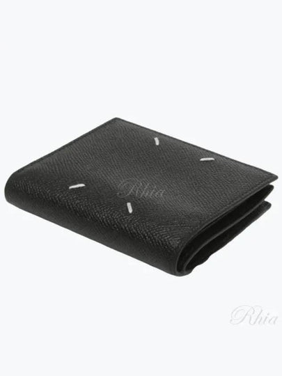 Stitch Logo Zipper Half Wallet Black - MAISON MARGIELA - BALAAN 2