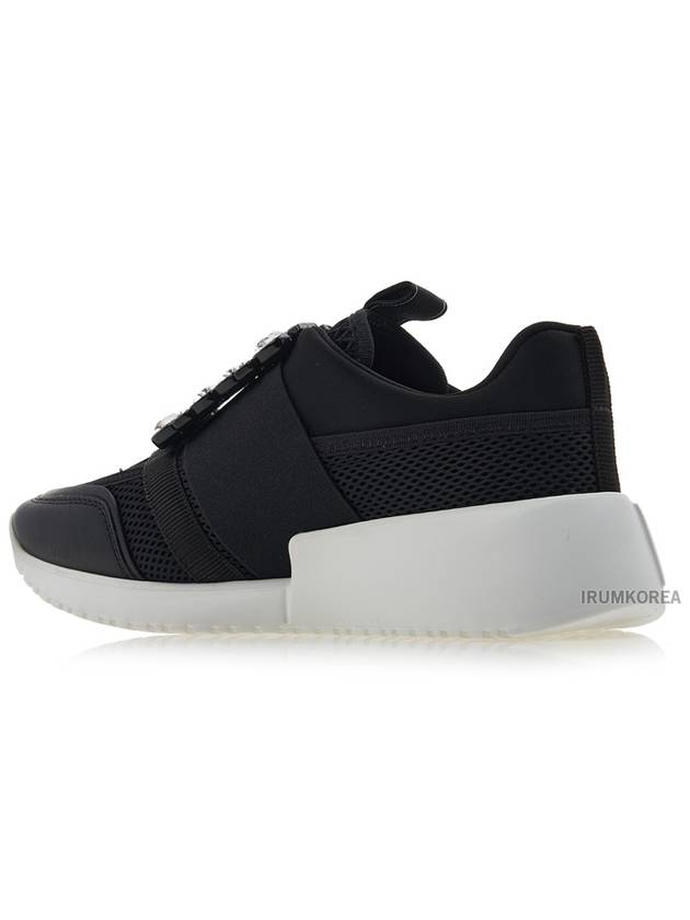 Viv Buckle Mesh Technical Low Top Sneakers Black - ROGER VIVIER - BALAAN 4