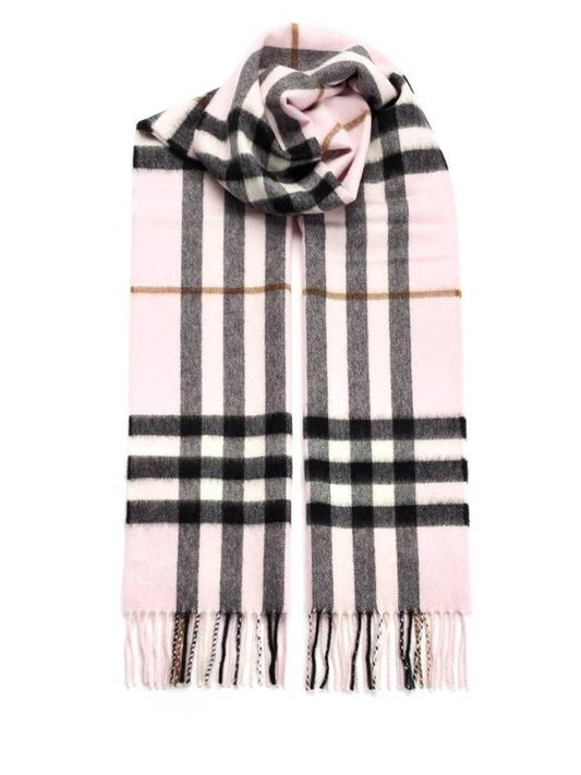 Check Cashmere Muffler Rose - BURBERRY - BALAAN 1