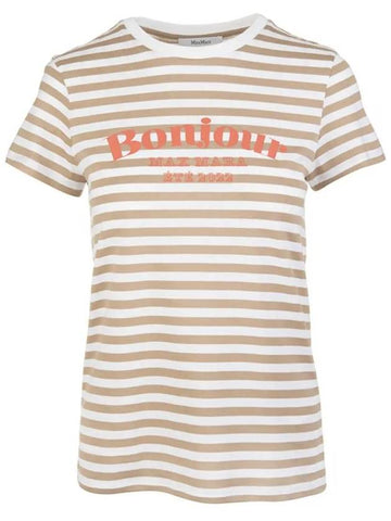 13th Anniversary CAPRERA Striped Logo T Shirt 19411022 003 - MAX MARA - BALAAN 1