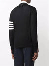 Men's Sustainable Classic Diagonal Wool Cardigan Black - THOM BROWNE - BALAAN 4