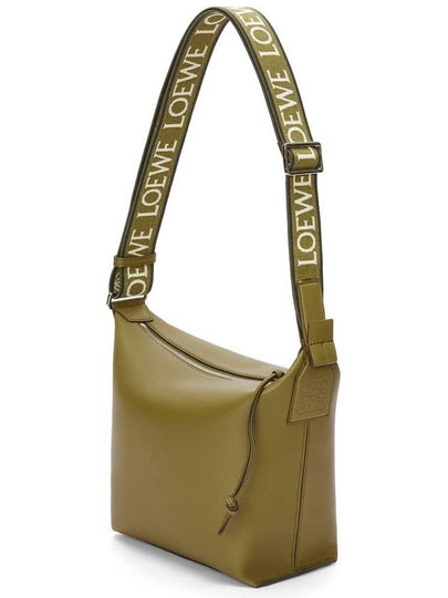 Small Cubi Supple Smooth Calfskin Jacquard Cross Bag Olive - LOEWE - BALAAN 2