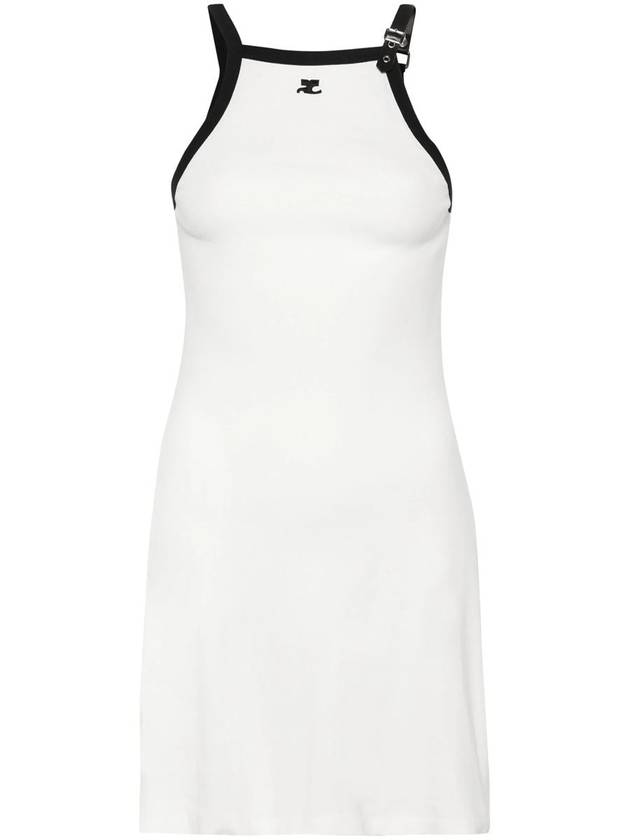 Courrèges Short Dress With Logo Application - COURREGES - BALAAN 1