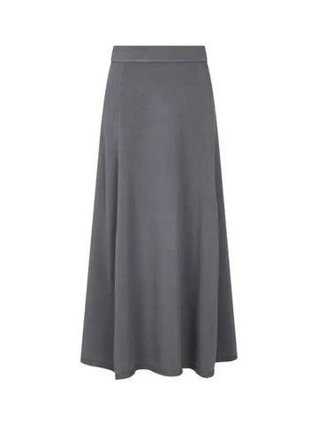 Women's Knitted Long Flare Skirt Dark Gray 270897 - ARMANI EXCHANGE - BALAAN 1