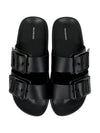 Men's Mallorca Buckle Sandals Slippers Black - BALENCIAGA - BALAAN 4