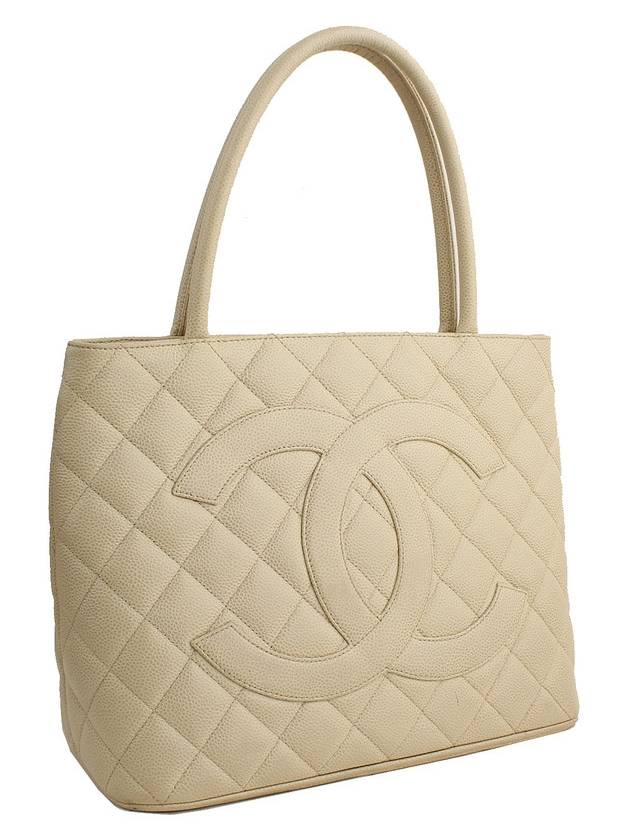 Cream Beige Caviar Antique Gold Plated CC Coin Tote - CHANEL - BALAAN 2