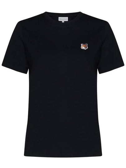 Fox Head Patch Regular Short Sleeve T-Shirt Black - MAISON KITSUNE - BALAAN 2