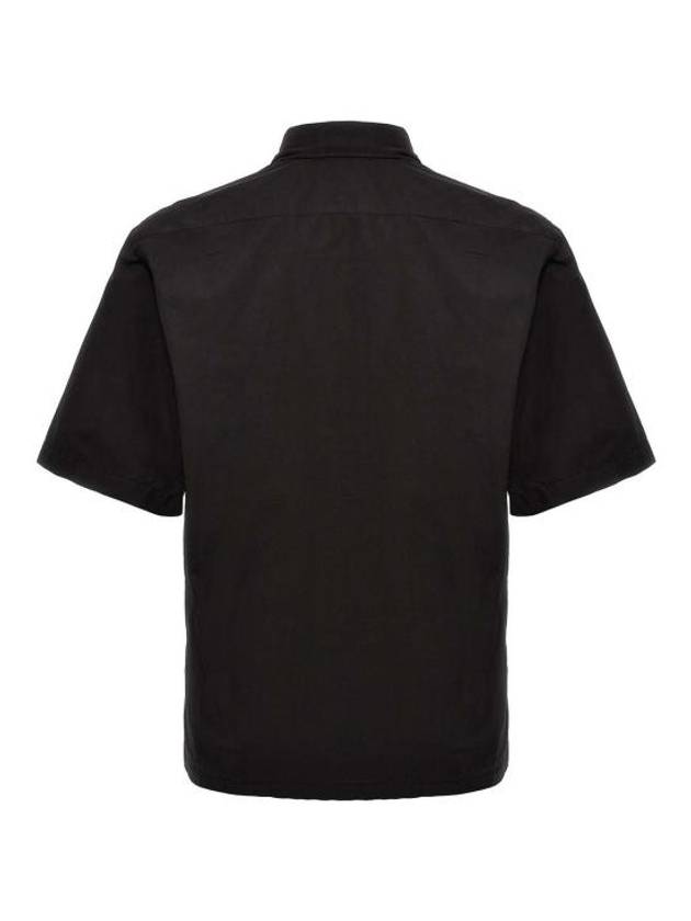 Cotton Popeline Short Sleeve Shirt Black - CP COMPANY - BALAAN 3