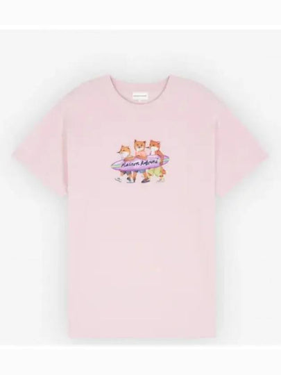 Surfing Foxes Short Sleeve T-shirt Milkshake - MAISON KITSUNE - BALAAN 2